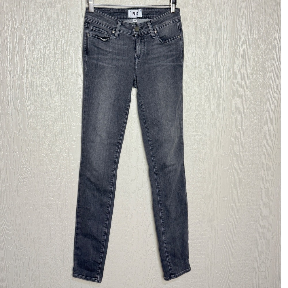 Paige Womens Skinny Jeans Gray Faded Wash Denim Size 25